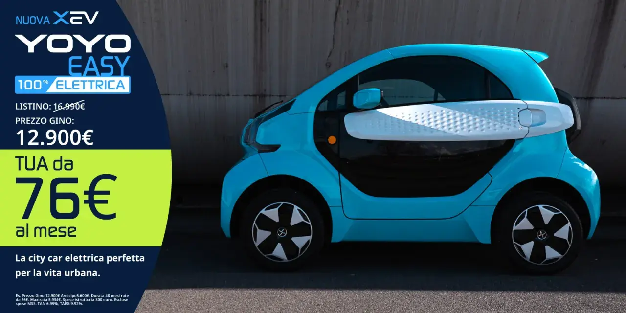La XEV Yoyo Easy, una city car elettrica, è perfetta per la vita urbana. La sua velocità massima è ideale per spostamenti agili.