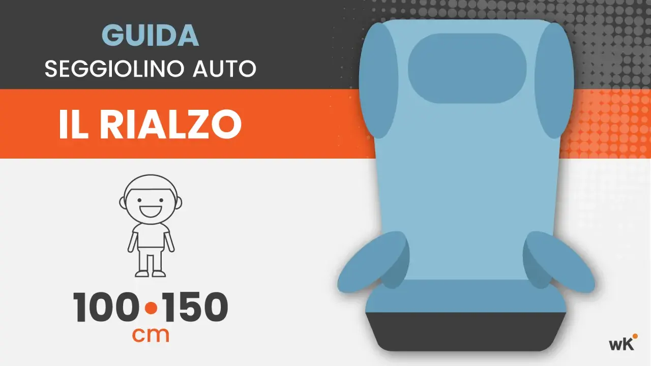 Guida seggiolino auto: il rialzo è per bambini da 100-150 cm. Le alzatina auto regole sono importanti per la sicurezza.