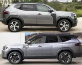 Dacia Bigster: due viste laterali a confronto per valutarne le dimensioni. Un SUV spazioso e robusto.