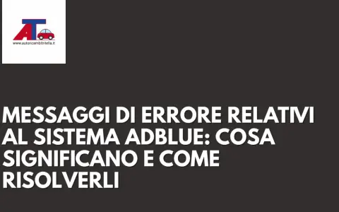 Messaggi di errore AdBlue: cosa significano e come risolverli. Il logo AT con un'auto rossa.