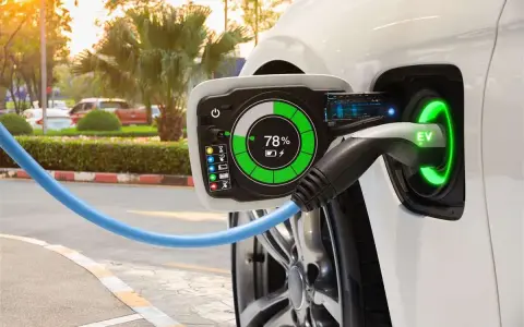 Auto elettrica in carica, con display al 78%. Un futuro sostenibile in Veneto, con il bollo auto elettriche che incentiva la transizione ecologica.