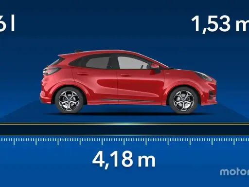 Ford Puma: 4,18 m di lunghezza, 1,53 m di altezza. Le dimensioni perfette per la città.