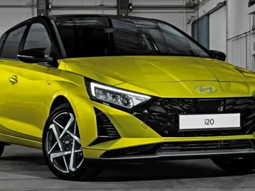 Hyundai i20 GPL: un'auto gialla brillante con un design moderno. Nessun problema visibile, solo stile.