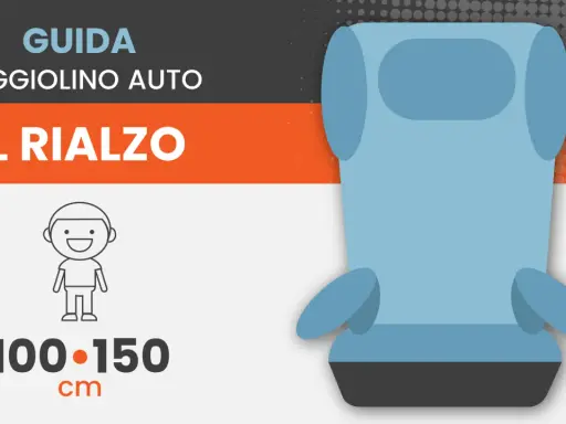 Guida seggiolino auto: il rialzo è per bambini da 100-150 cm. Le alzatina auto regole sono importanti per la sicurezza.