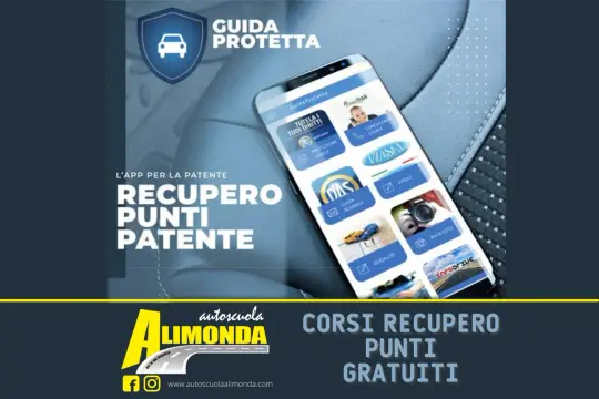 App per il recupero punti patente. Corsi gratuiti per la patente con Autoscuola Limonda.