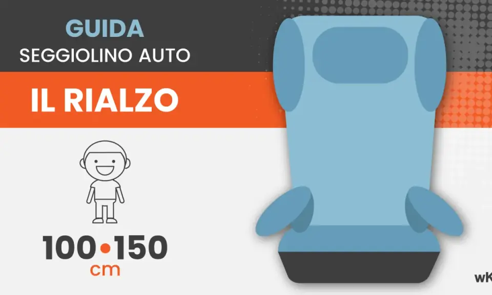Guida seggiolino auto: il rialzo è per bambini da 100-150 cm. Le alzatina auto regole sono importanti per la sicurezza.