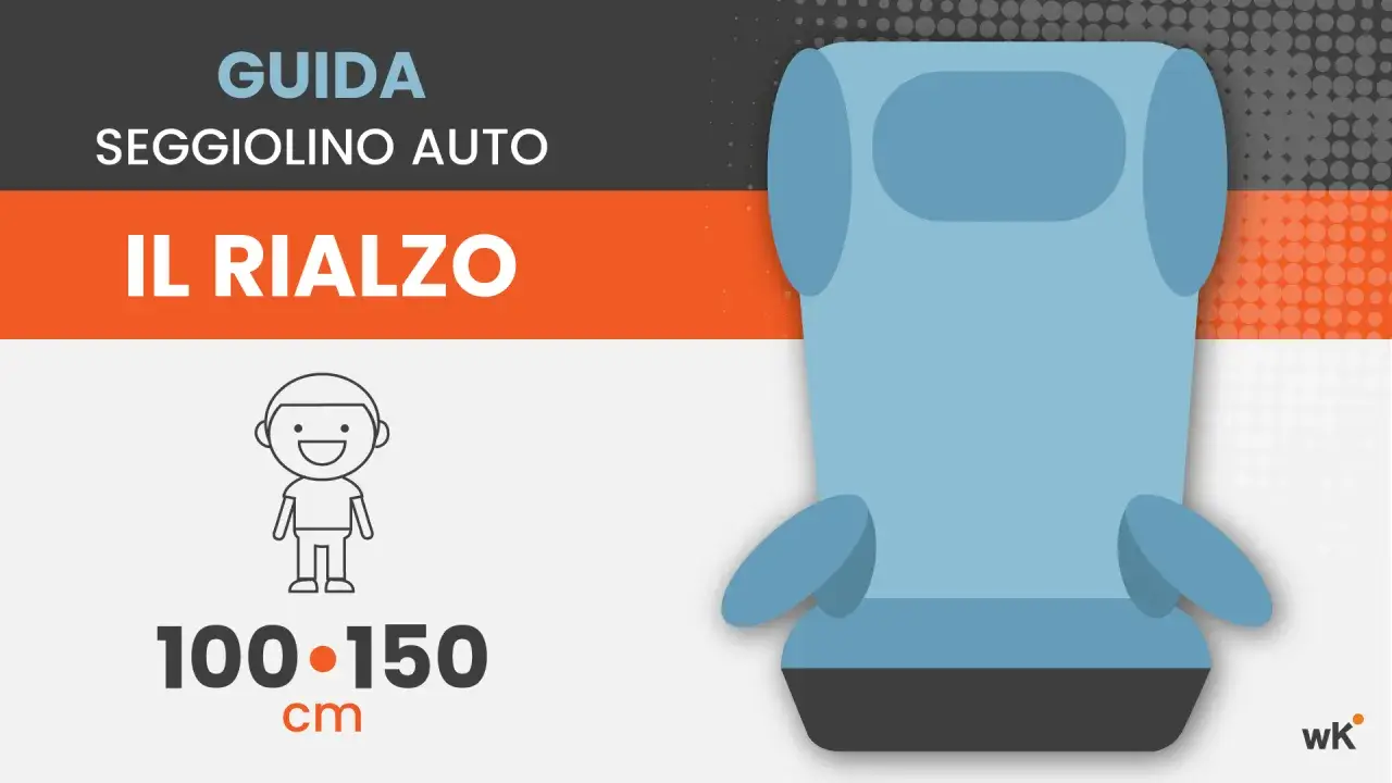 Guida seggiolino auto: il rialzo è per bambini da 100-150 cm. Le alzatina auto regole sono importanti per la sicurezza.