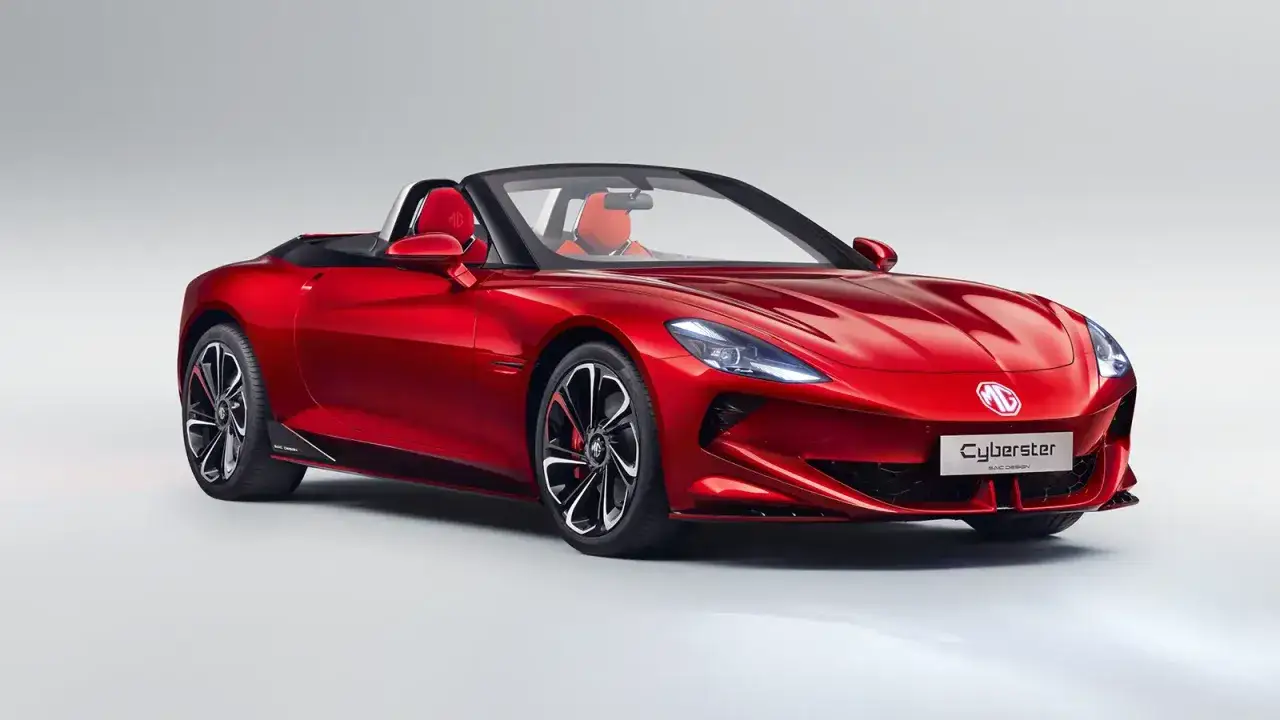 MG Cyberster rossa fiammante, un'icona di stile e innovazione tra i nuovi mg modelli.