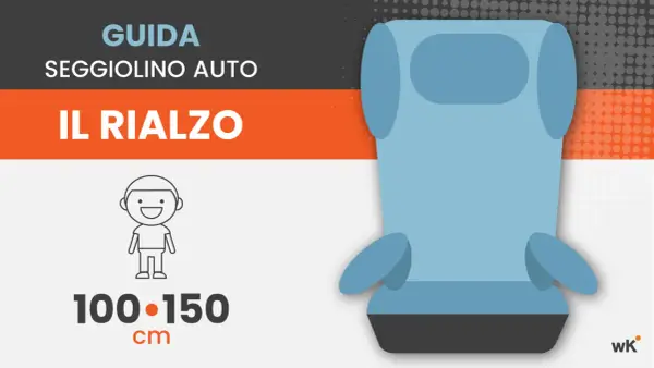Guida seggiolino auto: il rialzo è per bambini da 100-150 cm. Le alzatina auto regole sono importanti per la sicurezza.