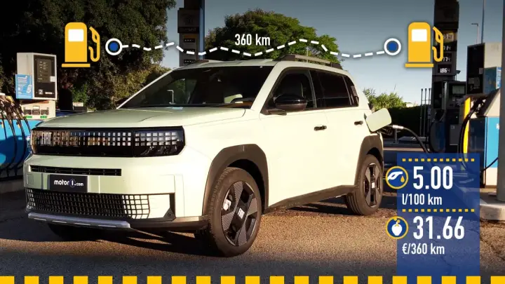 Nuova Fiat Panda a benzina: 360 km percorsi con 5.00 l/100 km e un costo di 31.66 €.